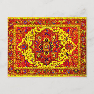 Cartão Postal TAPETE PERSA - Vermelho & Amarelo