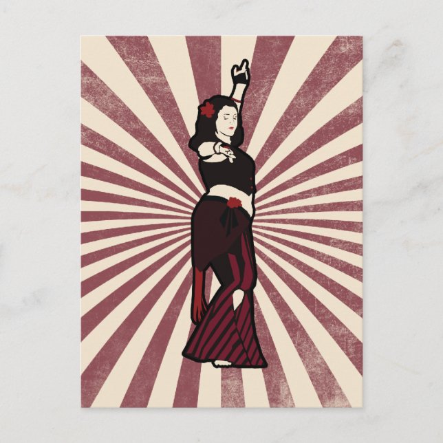Cartão Postal Tara Tribal Belly Dancer (Frente)