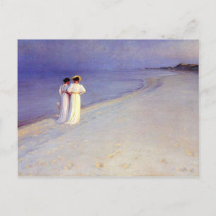 Cartão Postal Tarde de Verão de Kroyer em Skagen Beach