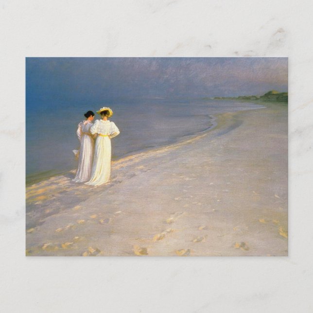 Cartão Postal "Tarde de Verão em Skagen Beach" de Kroyer (Frente)