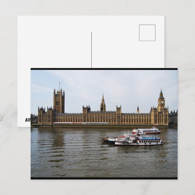 Cartão Postal Tarde em Westminster (Frente/Verso)