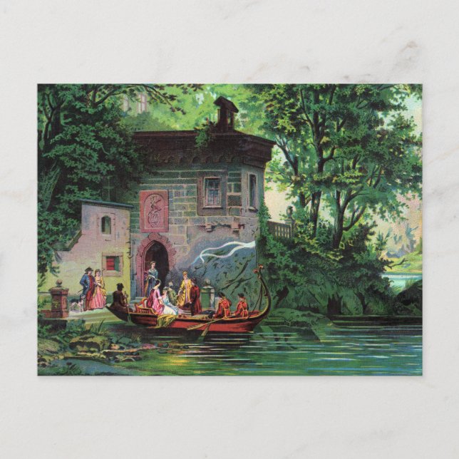 Cartão Postal Tarde no Lago Como Postcard (Frente)