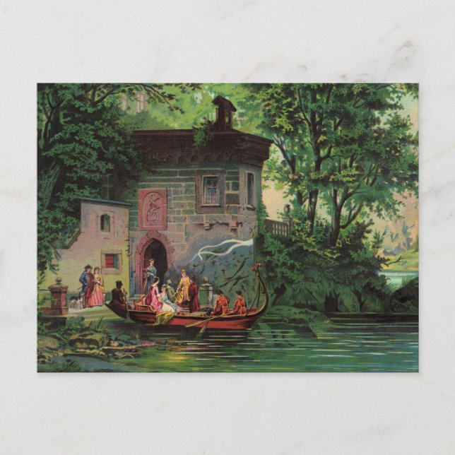 Cartão Postal Tarde no Lago Como Postcard (Frente)