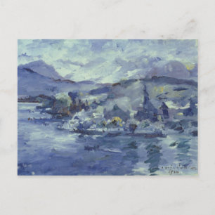 Cartão Postal Tarde no lago Lucerne, 1924