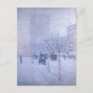 Cartão Postal Tarde Nova Iorque Inverno - Chilt Hassam