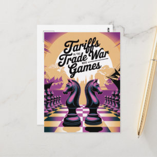 Cartão Postal Tarifas na Capa do Álbum Faux Trade War Games