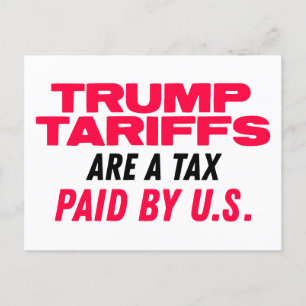 Cartão Postal Tarifas Trump são Impostos Pagos Pelo Vermelho Ame