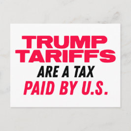 Cartão Postal Tarifas Trump são Impostos Pagos Pelo Vermelho Ame
