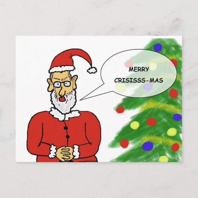 Cartão Postal Tarjeta navideña divertida (Frente)