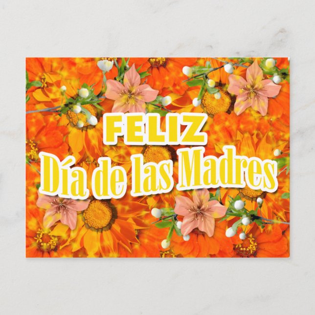 Cartão Postal Tarjeta postal - Feliz Día de las Madres (Frente)