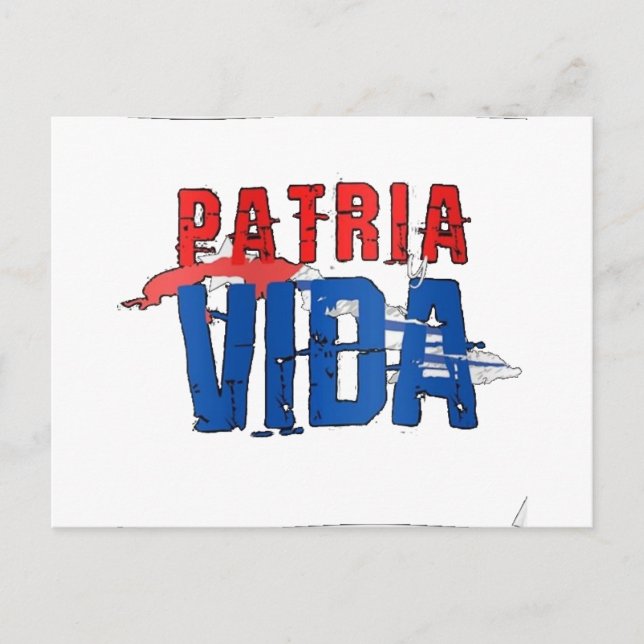Cartão Postal Tarjeta postal Patria y vida (Frente)