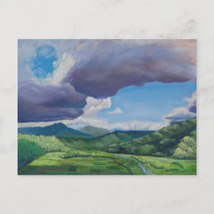 Cartão Postal Taro Fields Hanalei Hawaii Oil Painting