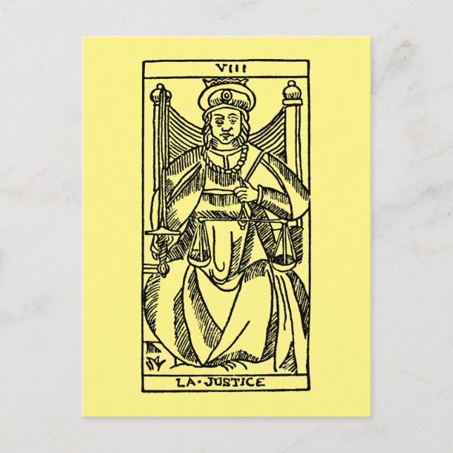 Cartão Postal Tarot Card: Justiça (Frente)