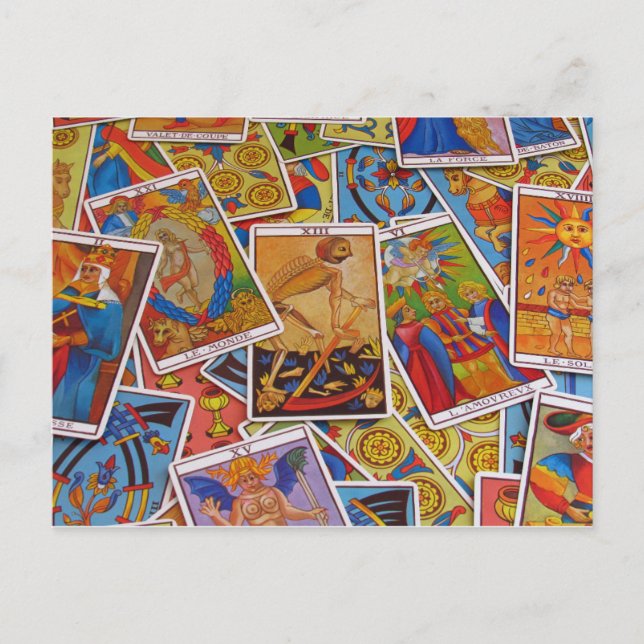 Cartão Postal Tarot Colorido Personalizado (Frente)