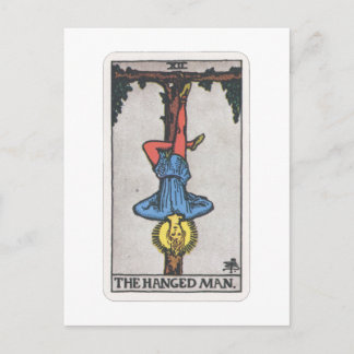 Cartão Postal Tarot Der Gehängte O Homem enforcado
