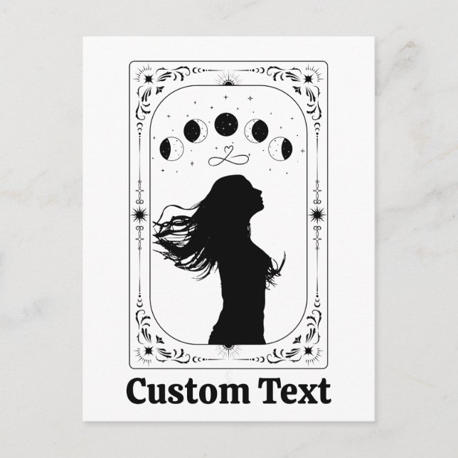 Cartão Postal Tarot Personalizado Astrologia Celestial Magia For (Frente)