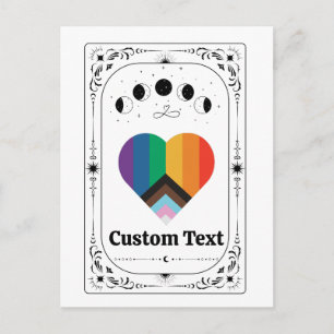 Cartão Postal Tarot Trans Queer Zodiac Arco-íris Orgulho LGBT Pe