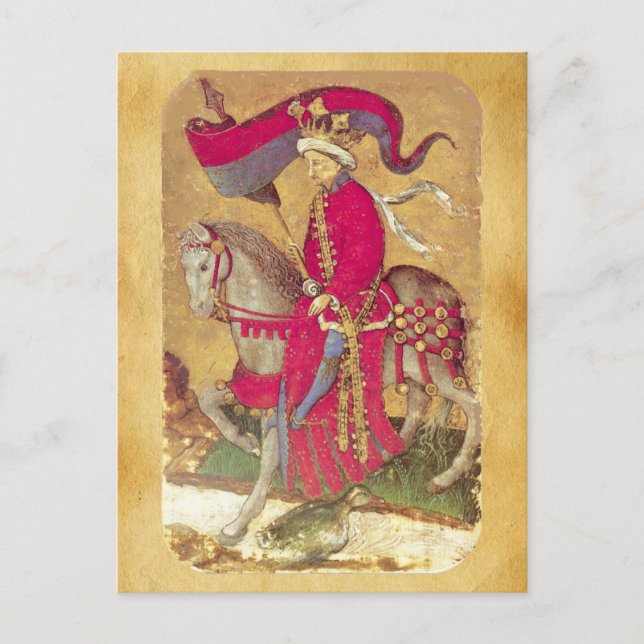 Cartão Postal Tarots Anticos/Cartões de Tribunal Alemão/Rei dos  (Frente)