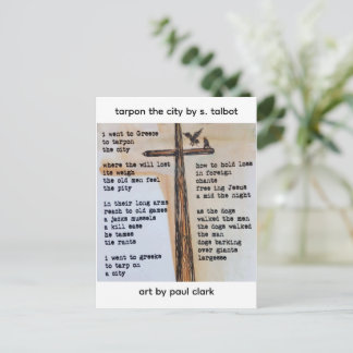 Cartão Postal Tarpon The City Art Poetry Postcard