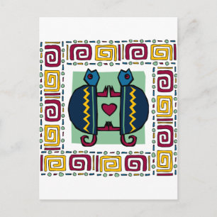 Cartão Postal tartaruga apaixonada