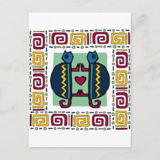 Cartão Postal tartaruga apaixonada