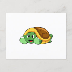 Cartão Postal Tartaruga com Casca como Cobertor