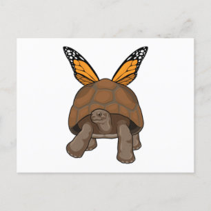 Cartão Postal Tartaruga com cores arco-íris