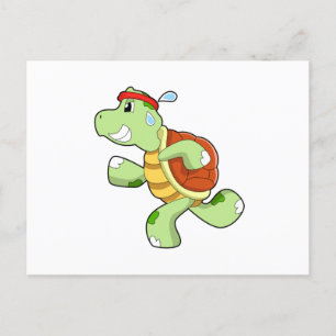 Cartão Postal Tartaruga como Corredora