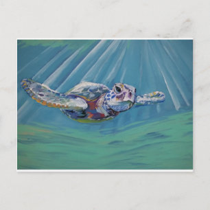 Cartão Postal Tartaruga de mar
