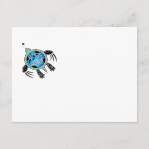 Cartão Postal Tartaruga de mar pintada