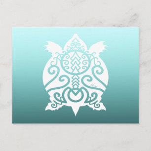 Cartão Postal Tartaruga de Snapshot Branco