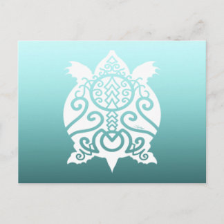 Cartão Postal Tartaruga de Snapshot Branco