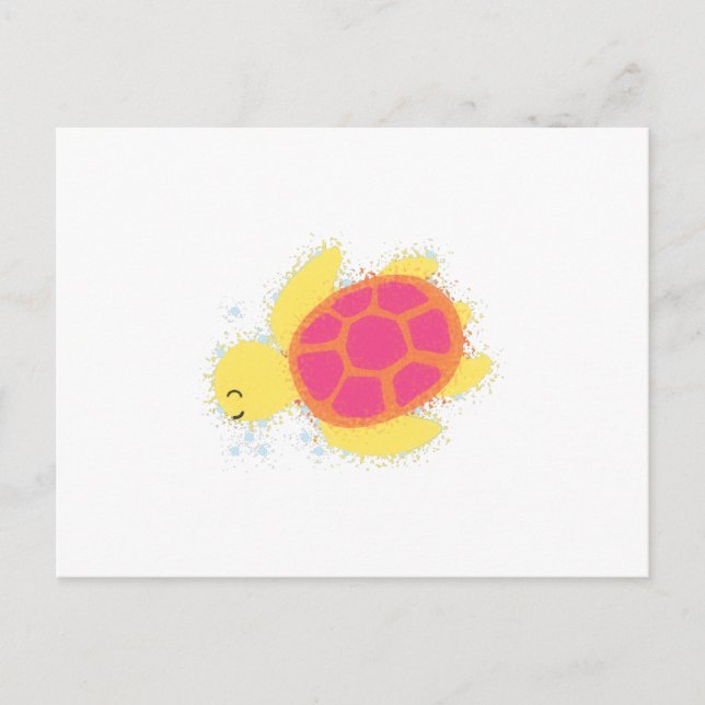 Cartão Postal Tartaruga do Mar Cento (Frente)