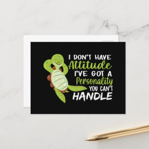 Cartão Postal Tartaruga-do-mar Eu não tenho amantes de Tartaruga