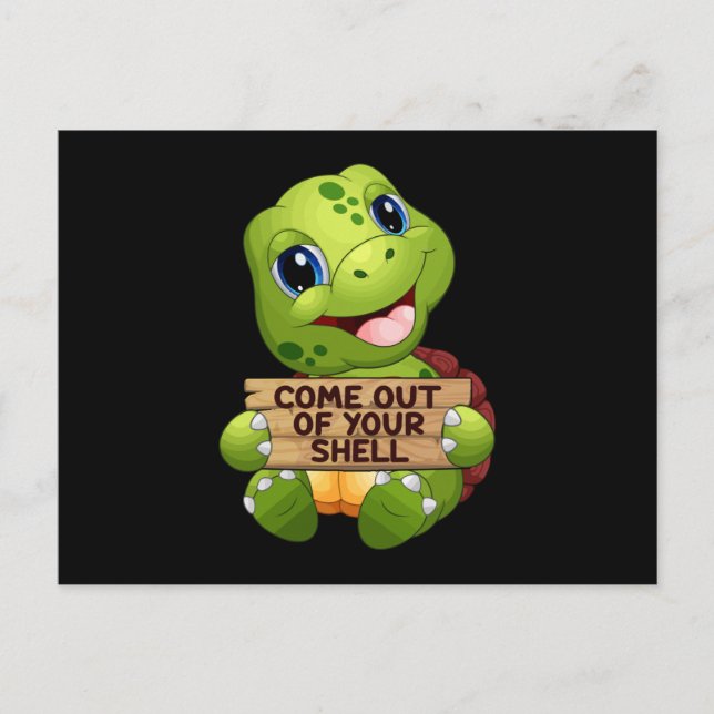 Cartão Postal Tartaruga marinha Tartarugas Oceânicas Presente An (Frente)