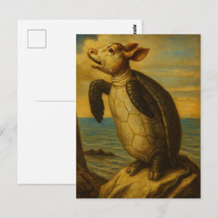 Cartão Postal Tartaruga Mock Lewis Carroll Personagem