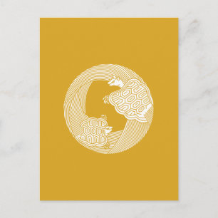 Cartão Postal Tartaruga pai e filho