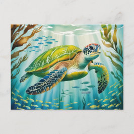 Cartão Postal Tartaruga Pintada