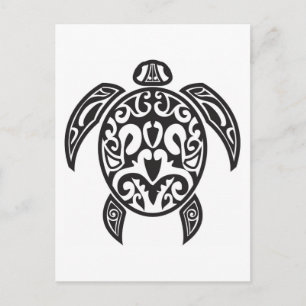 Cartão Postal Tartaruga Tribal