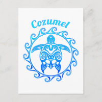 Tartaruga Tribal do Oceano Azul Cozumel