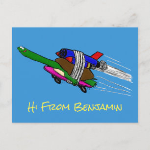 Cartão Postal Tartaruga voadora