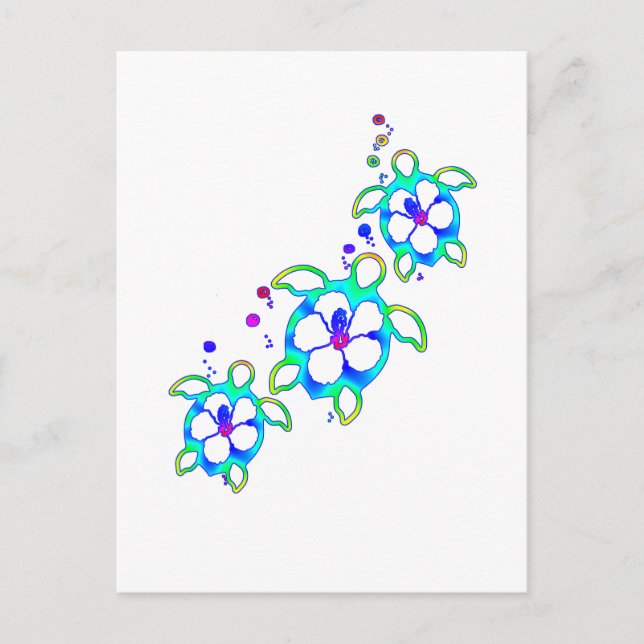 Cartão Postal Tartarugas Faluianas Costeiras (Frente)