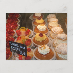 Cartão Postal Tartes de frutas  -  Pastelaria Francesa