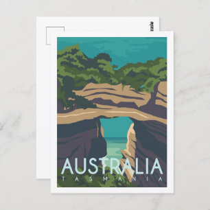 Cartão Postal Tasmânia Aussie Famous Viagem Place Ilustração