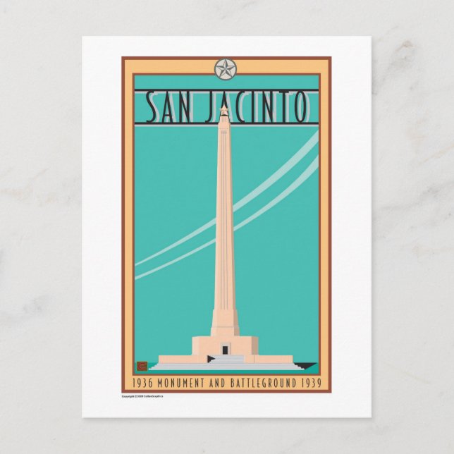 Cartão Postal TASTE OF TEXAS-San Jacinto Monument- (Frente)