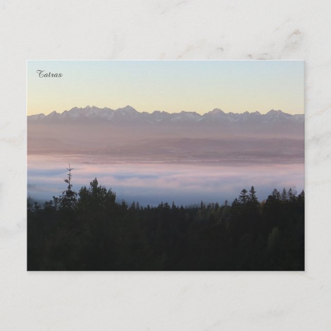 Cartão Postal Tatras panorama (Frente)