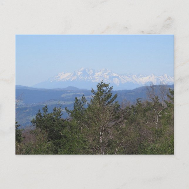 Cartão Postal Tatras vista de Besboy Sadecki (Frente)