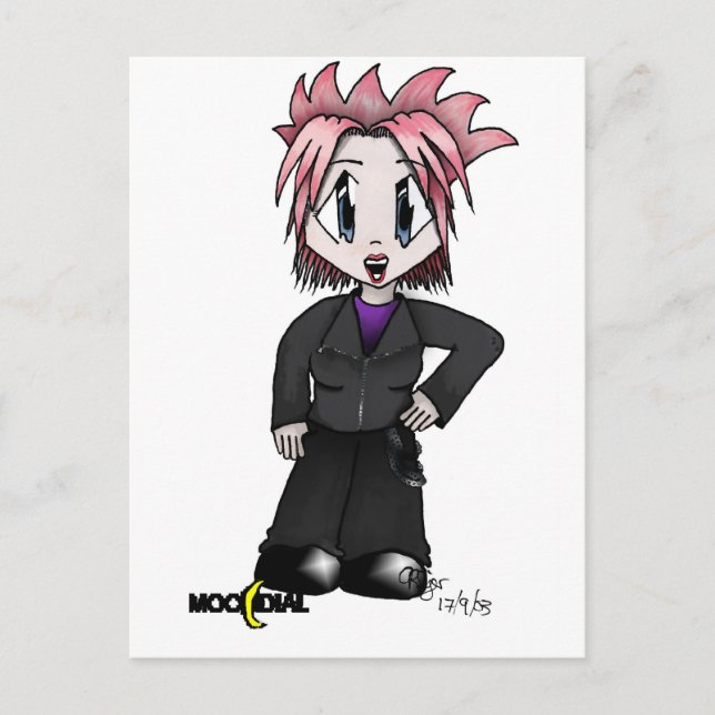 Cartão Postal Tatuagem de rebelde lundial (Frente)