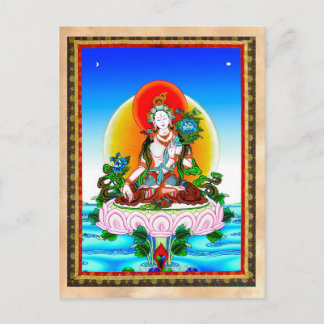 Cartão Postal Tatuagem legal oriental tibetana thangka White Tar