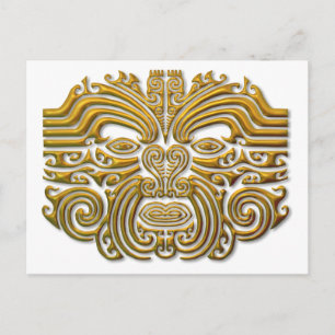 Cartão Postal Tatuagem Maori - Ouro